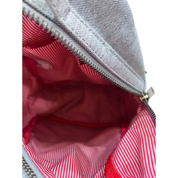 Herschel Supply Co. Mini Backpack AND Fanny Pack Combo Set Gray Belt Bag Lined - Picture 7 of 15